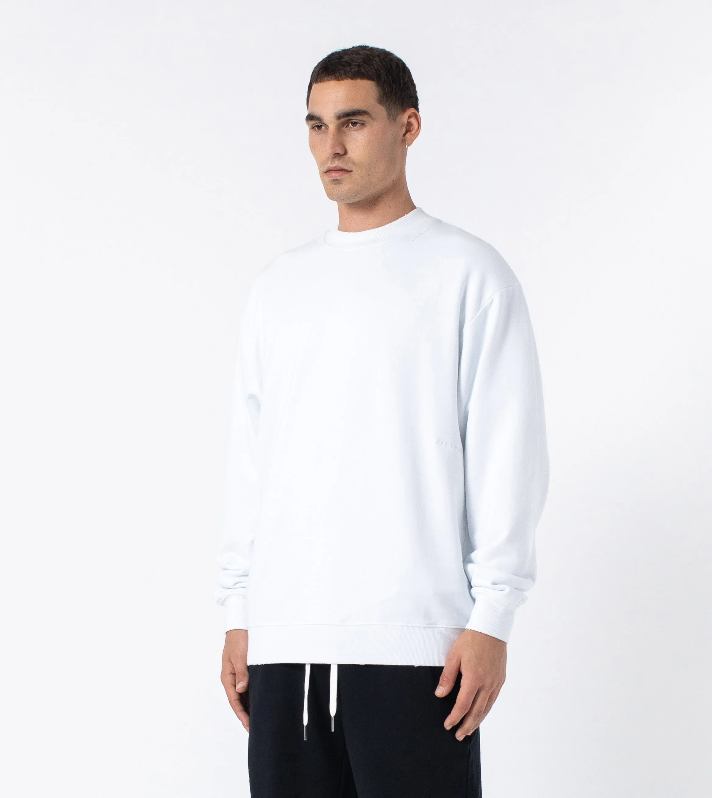 Ripped Orgo Crew Sweat White