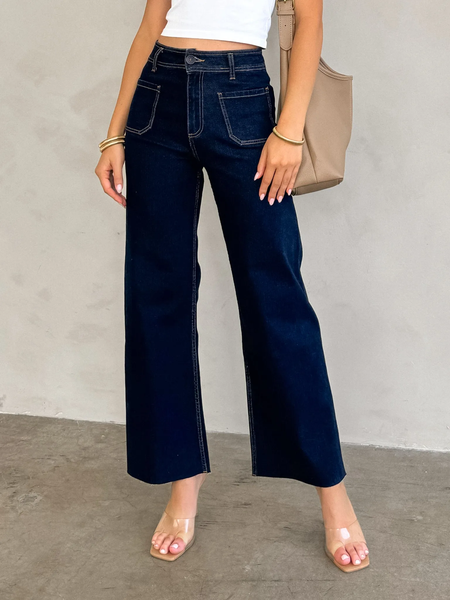 See You Again Wide Leg Jeans in Indigo