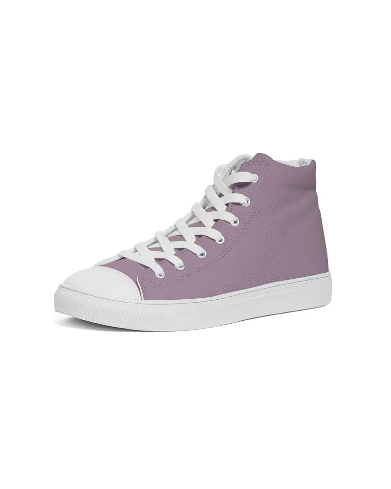 Shaded Pale Pastel Purple Gray High-Top Canvas Sneakers | Men's | C8M30Y0K30