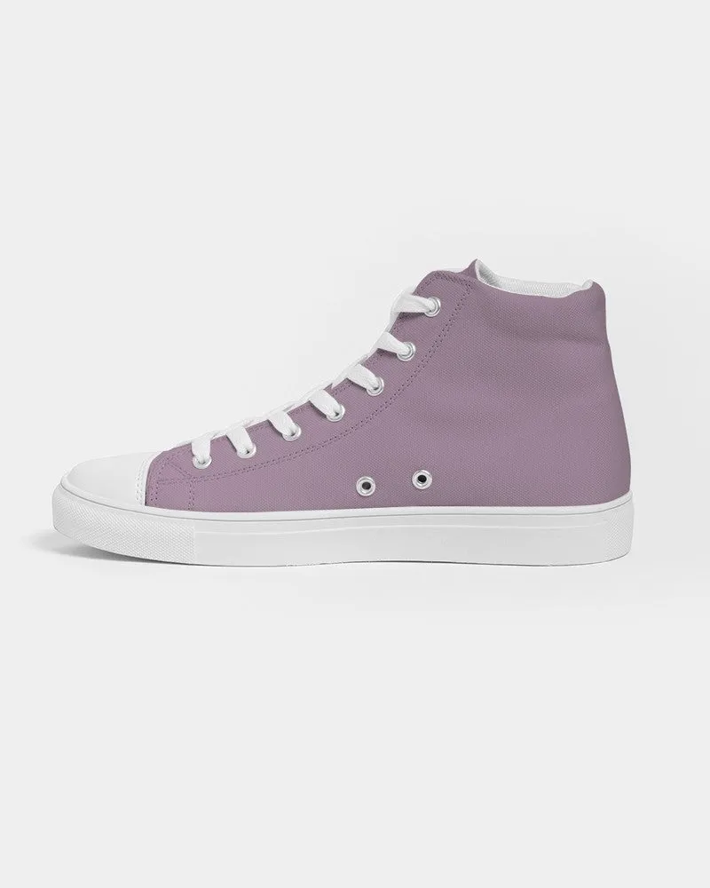 Shaded Pale Pastel Purple Gray High-Top Canvas Sneakers | Men's | C8M30Y0K30