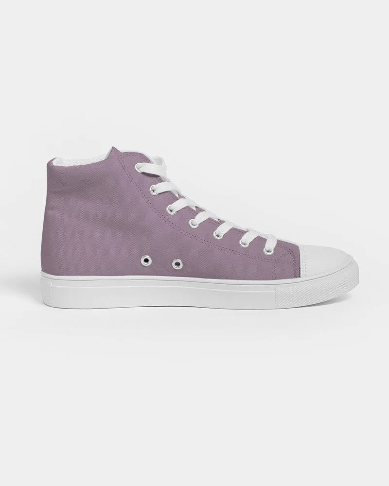 Shaded Pale Pastel Purple Gray High-Top Canvas Sneakers | Men's | C8M30Y0K30