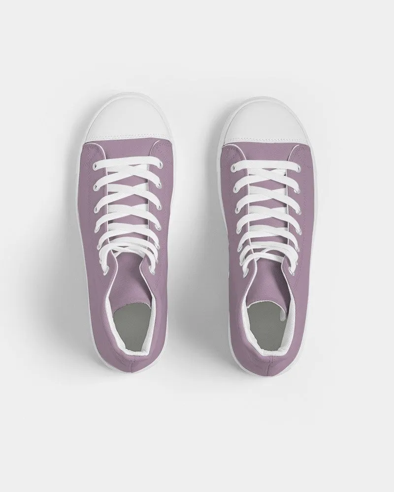 Shaded Pale Pastel Purple Gray High-Top Canvas Sneakers | Men's | C8M30Y0K30