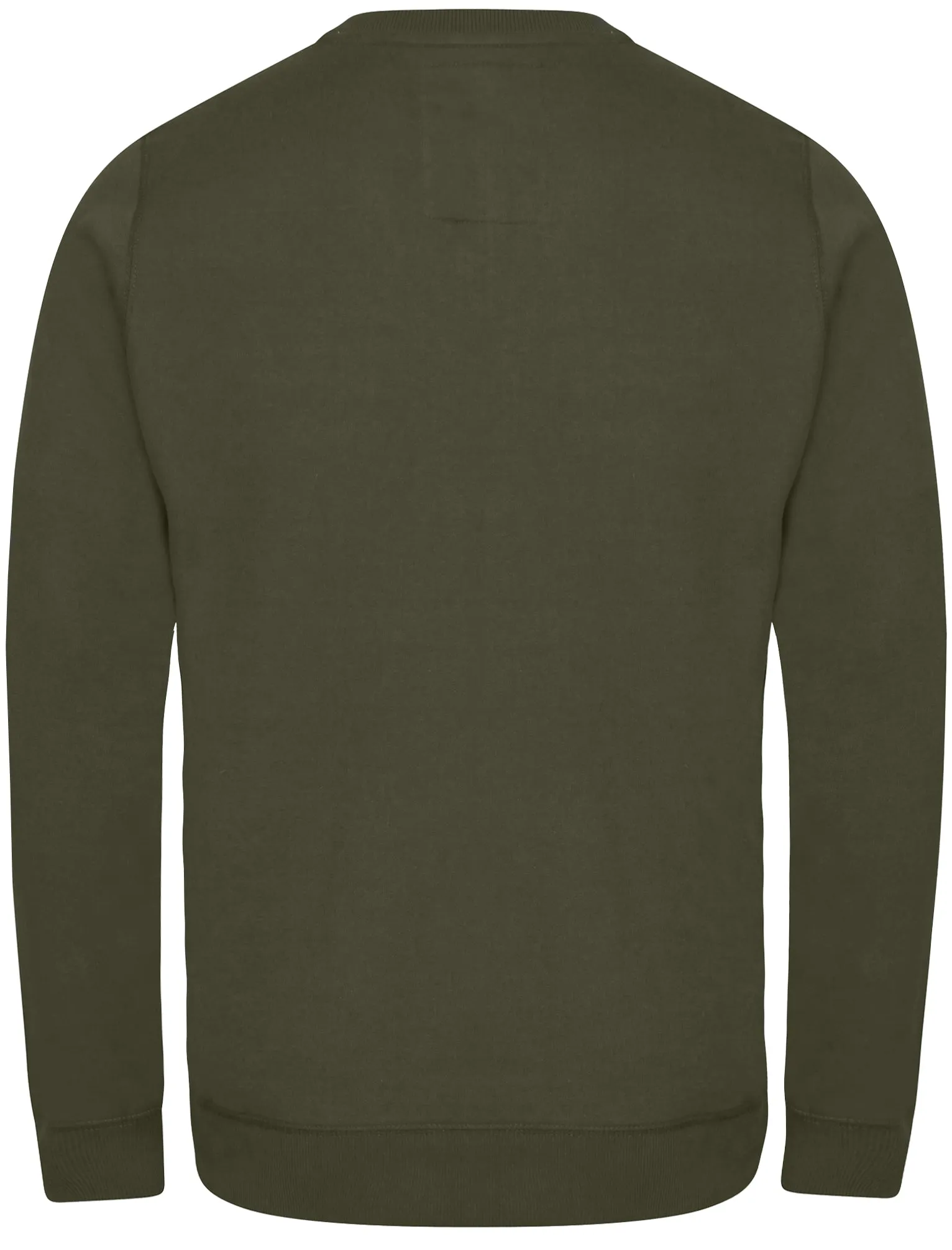 Slash Destroyed Ripped Front Sweatshirt in Dark Khaki