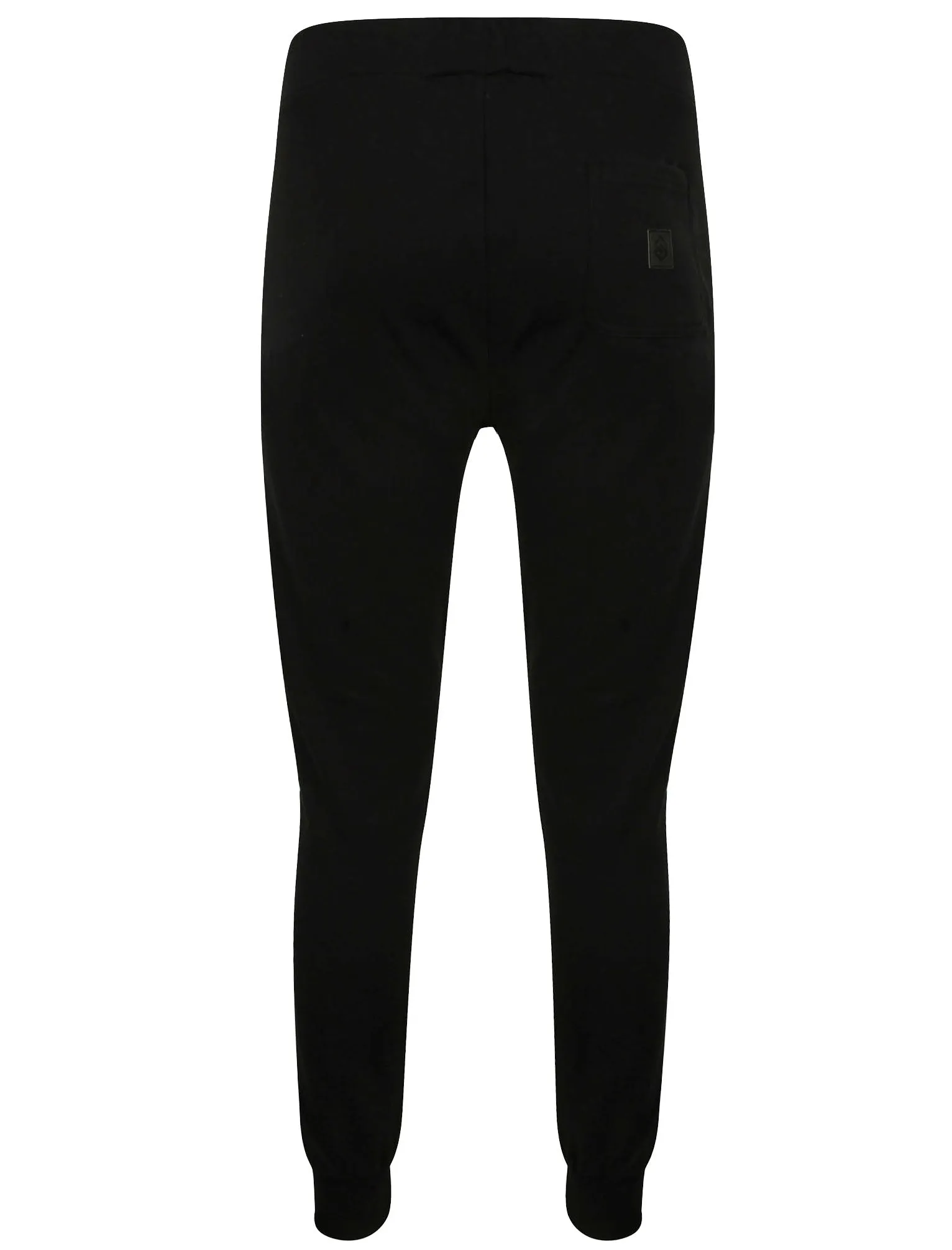 St Eata Cuffed Joggers with Rips in Jet Black - Saint & Sinner