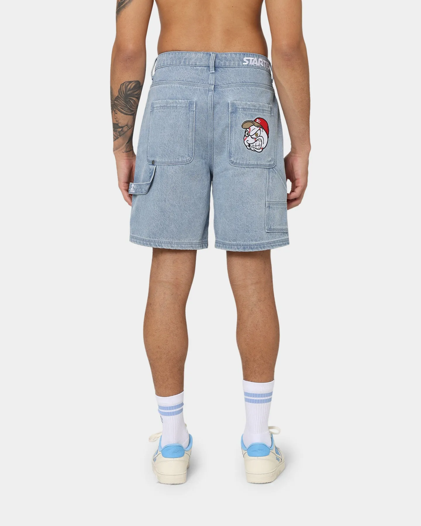 Starter Foul Ball Denim Shorts Blue Denim