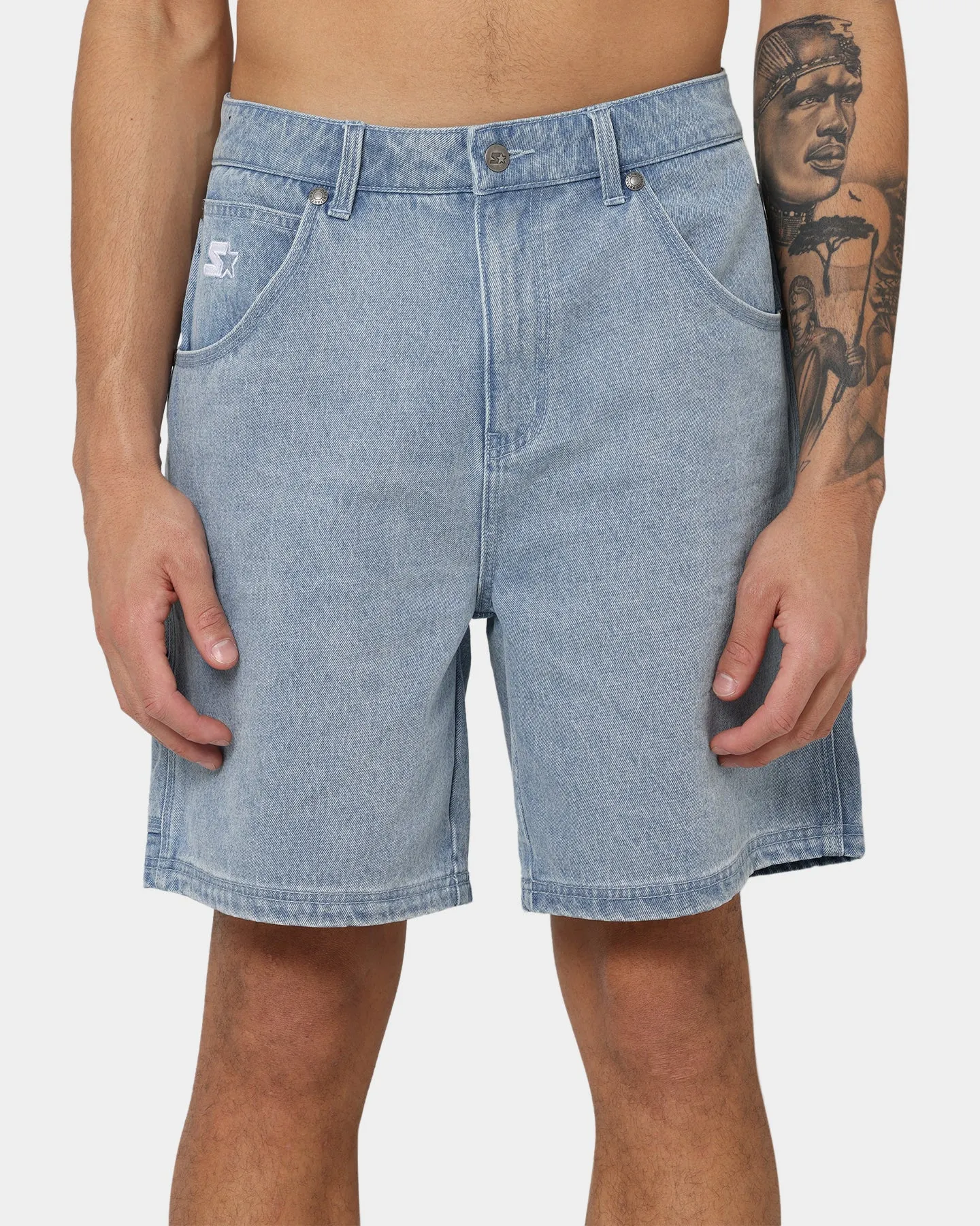 Starter Foul Ball Denim Shorts Blue Denim