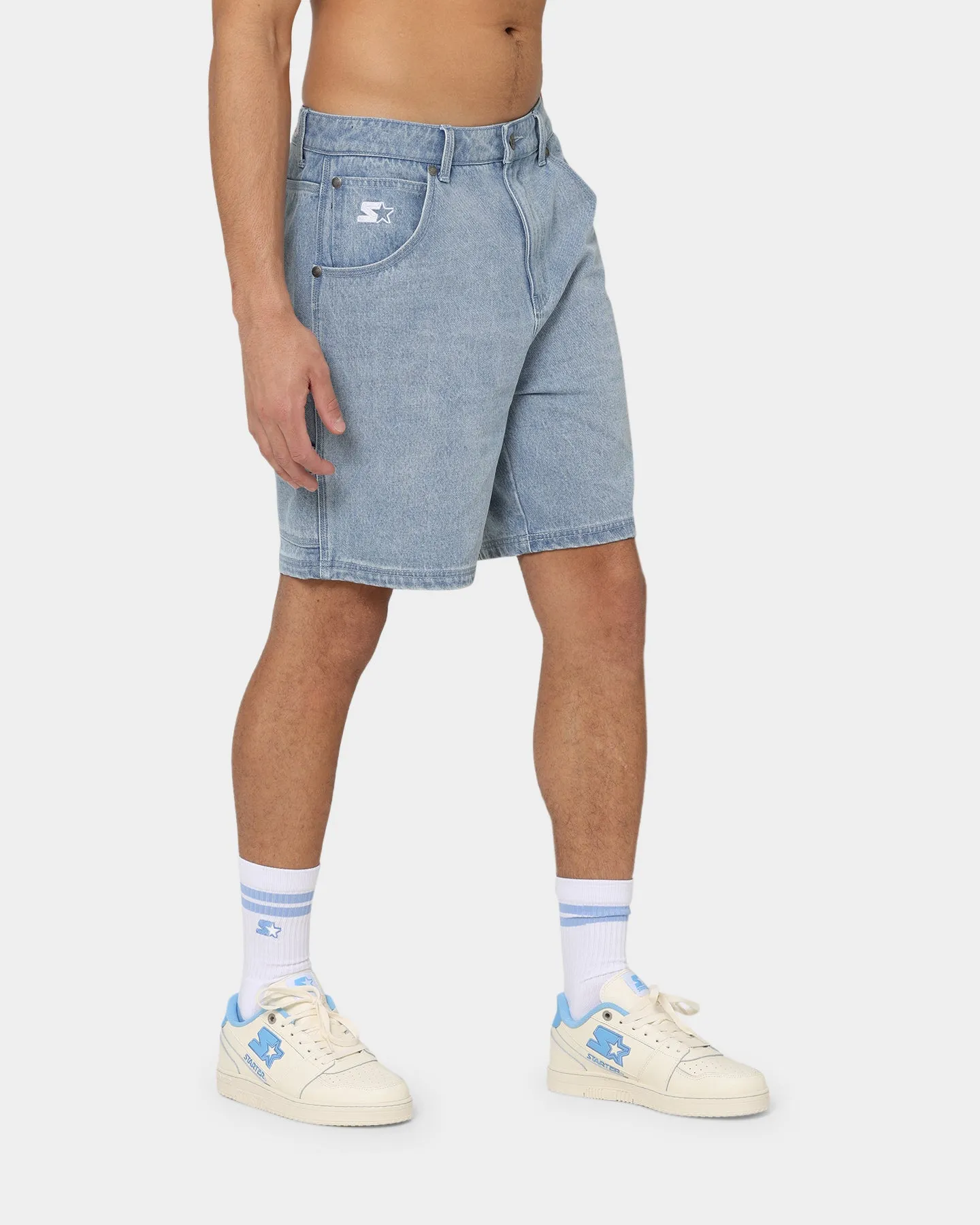 Starter Foul Ball Denim Shorts Blue Denim