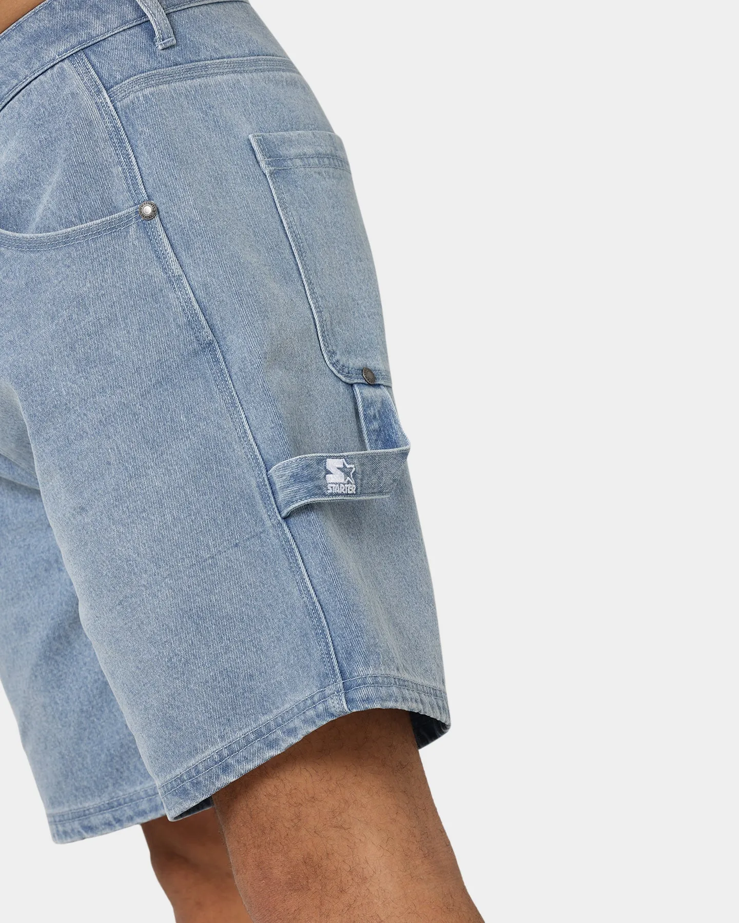 Starter Foul Ball Denim Shorts Blue Denim