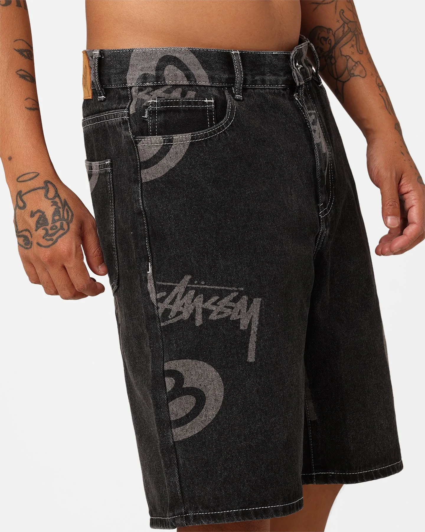 Stussy Stock 8 Ball Shorts Black Denim