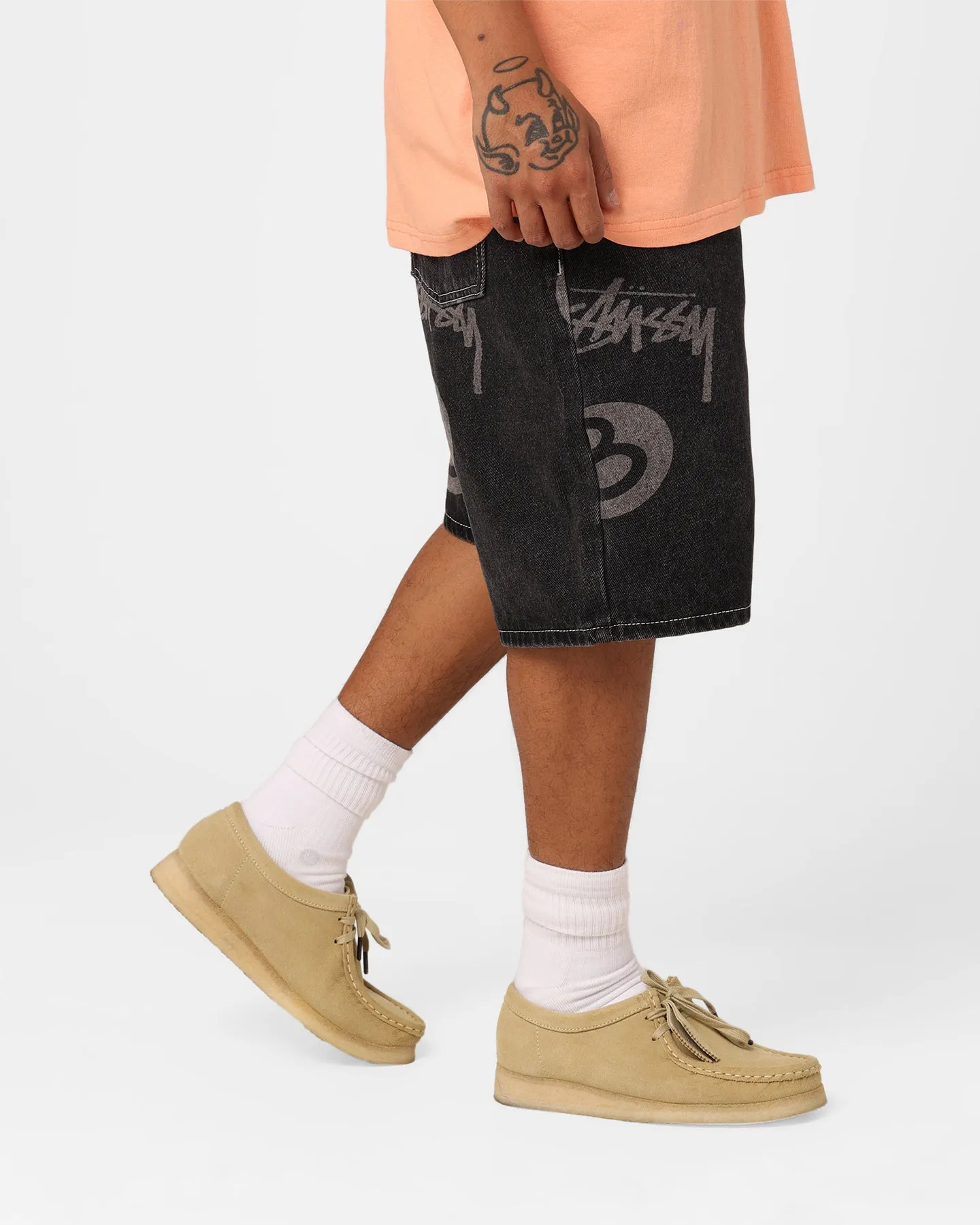 Stussy Stock 8 Ball Shorts Black Denim