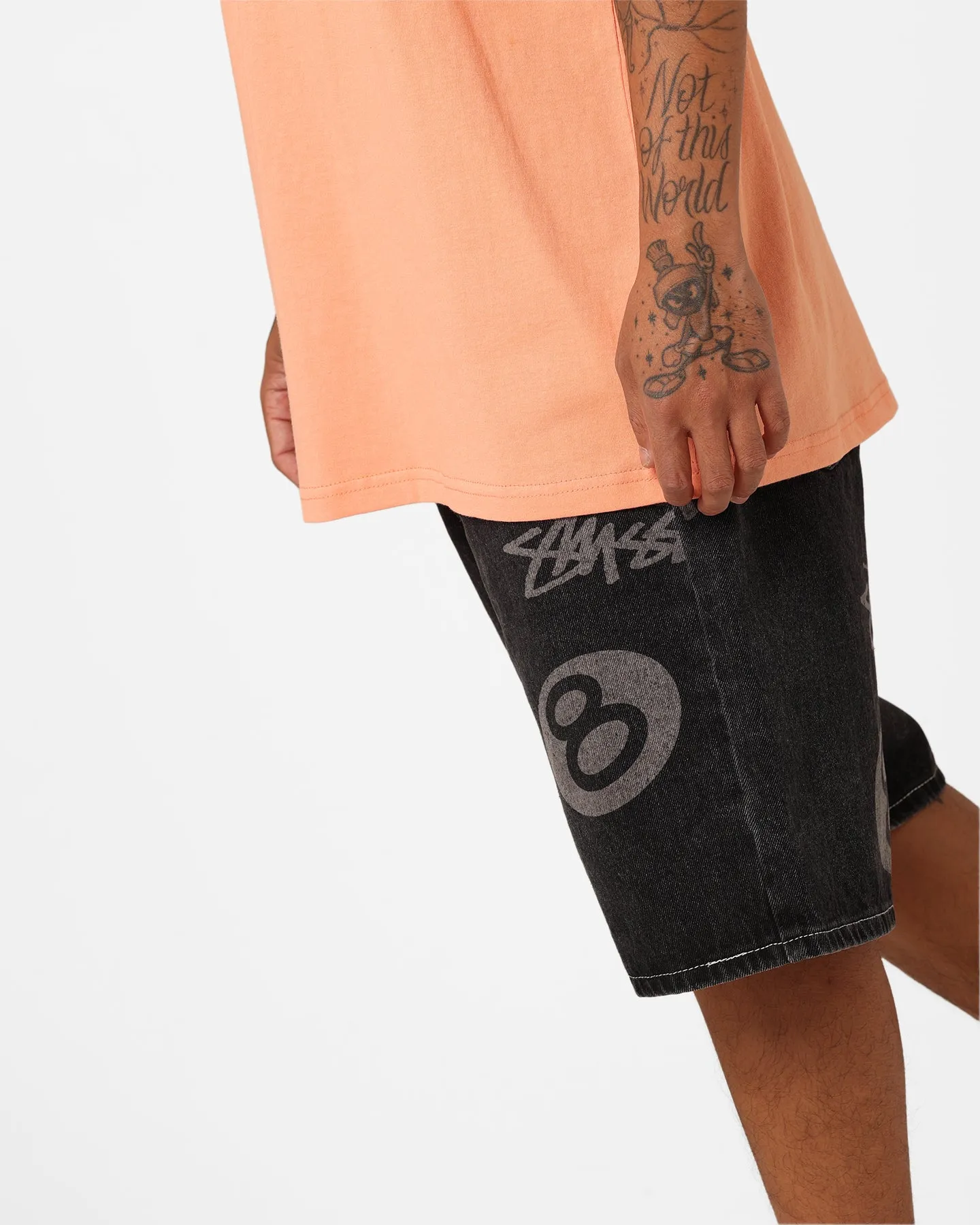 Stussy Stock 8 Ball Shorts Black Denim