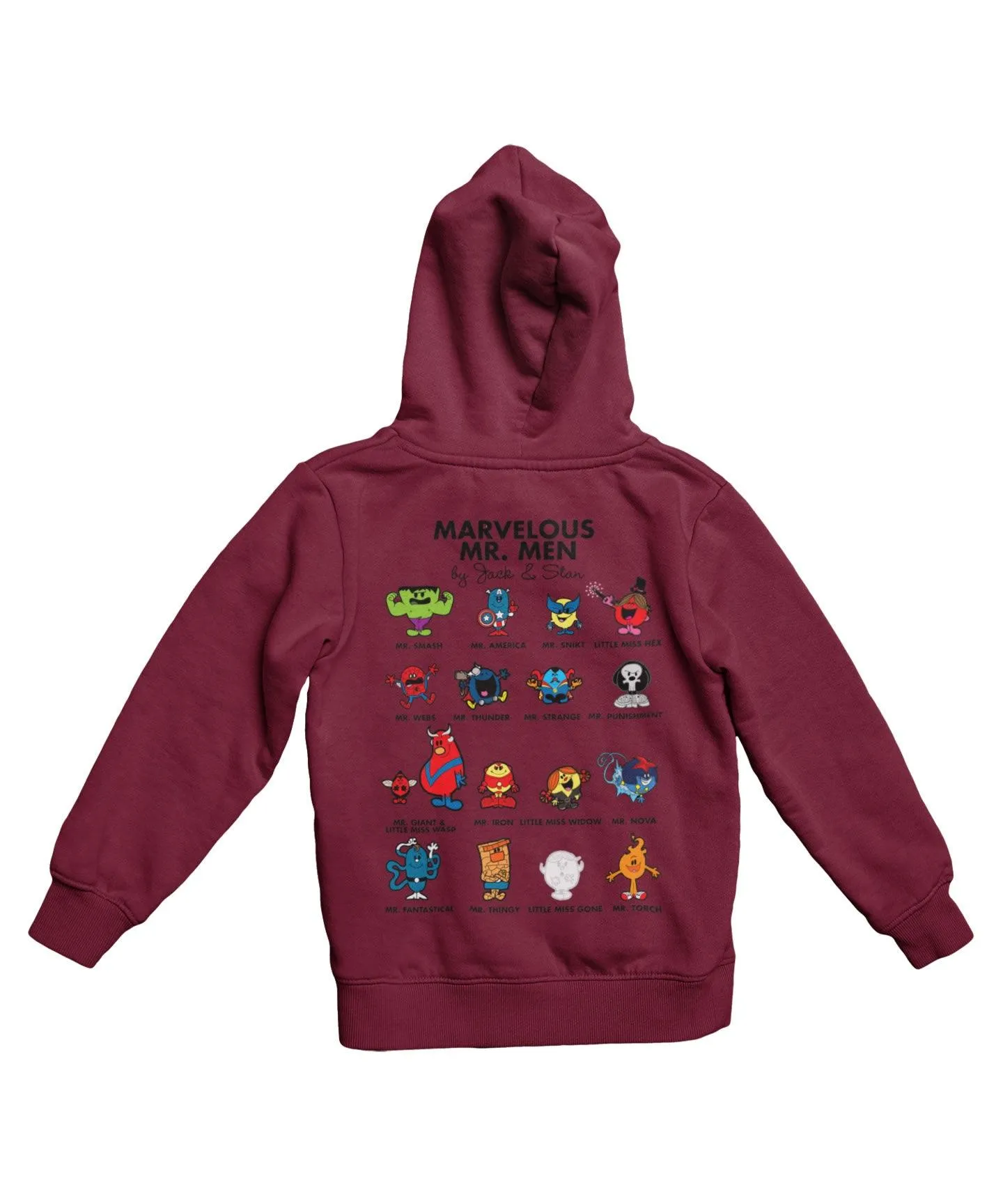 Top Notchy Marvelous Mr Men Back Printed Hoodie