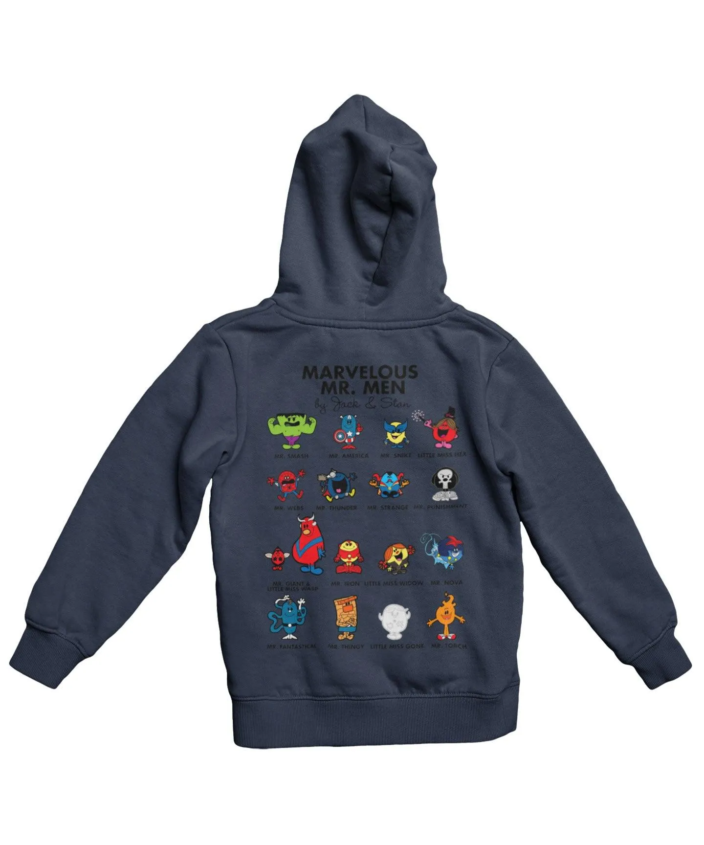 Top Notchy Marvelous Mr Men Back Printed Hoodie