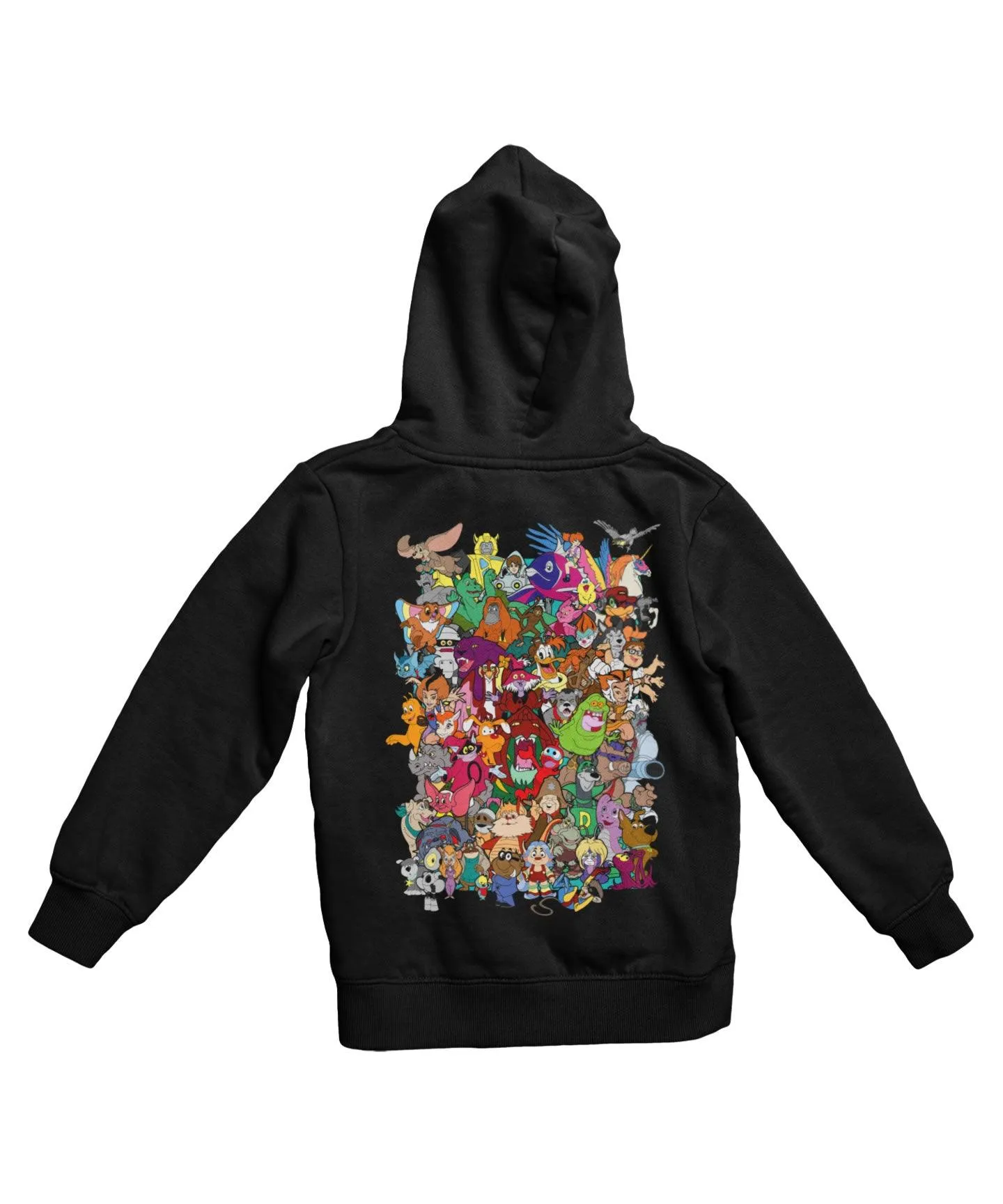 Top Notchy Saturday Morning Sidekicks Back Printed Hoodie