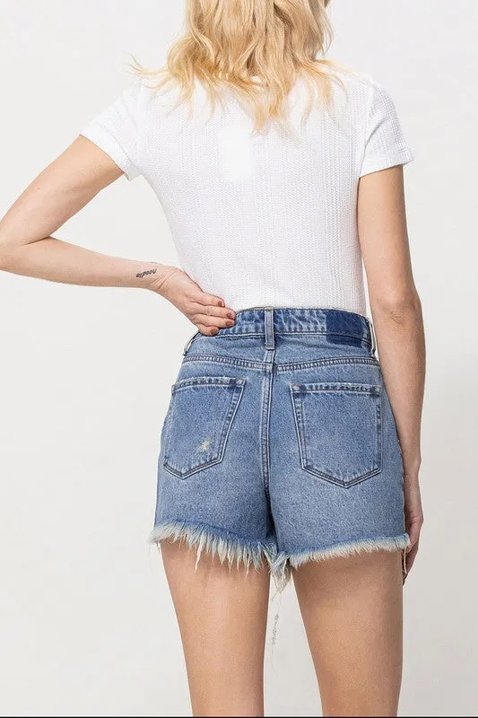 Vervet Distressed Rigid Mom Shorts (Online Only)