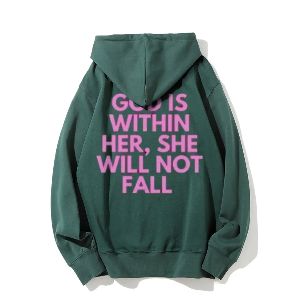 Women GOD IS WITHIN HER Graphic Hoodies