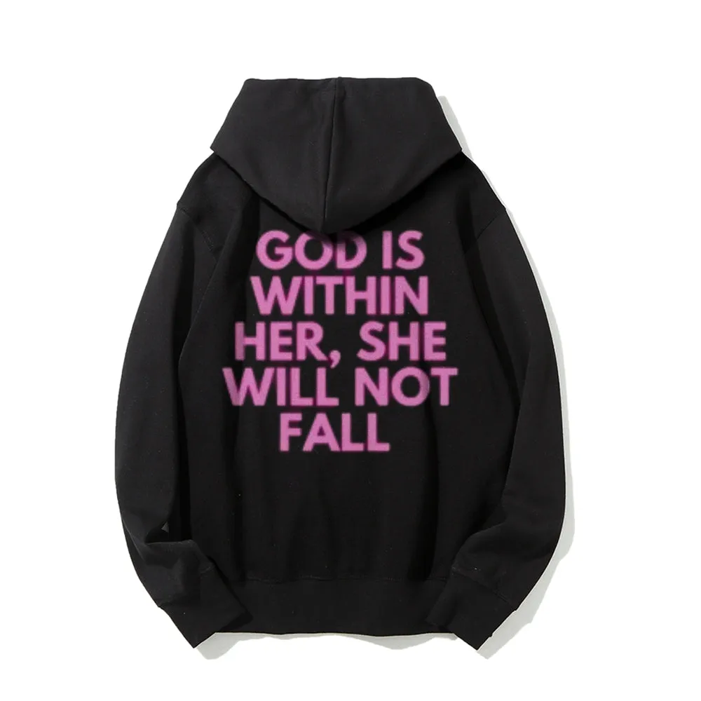 Women GOD IS WITHIN HER Graphic Hoodies