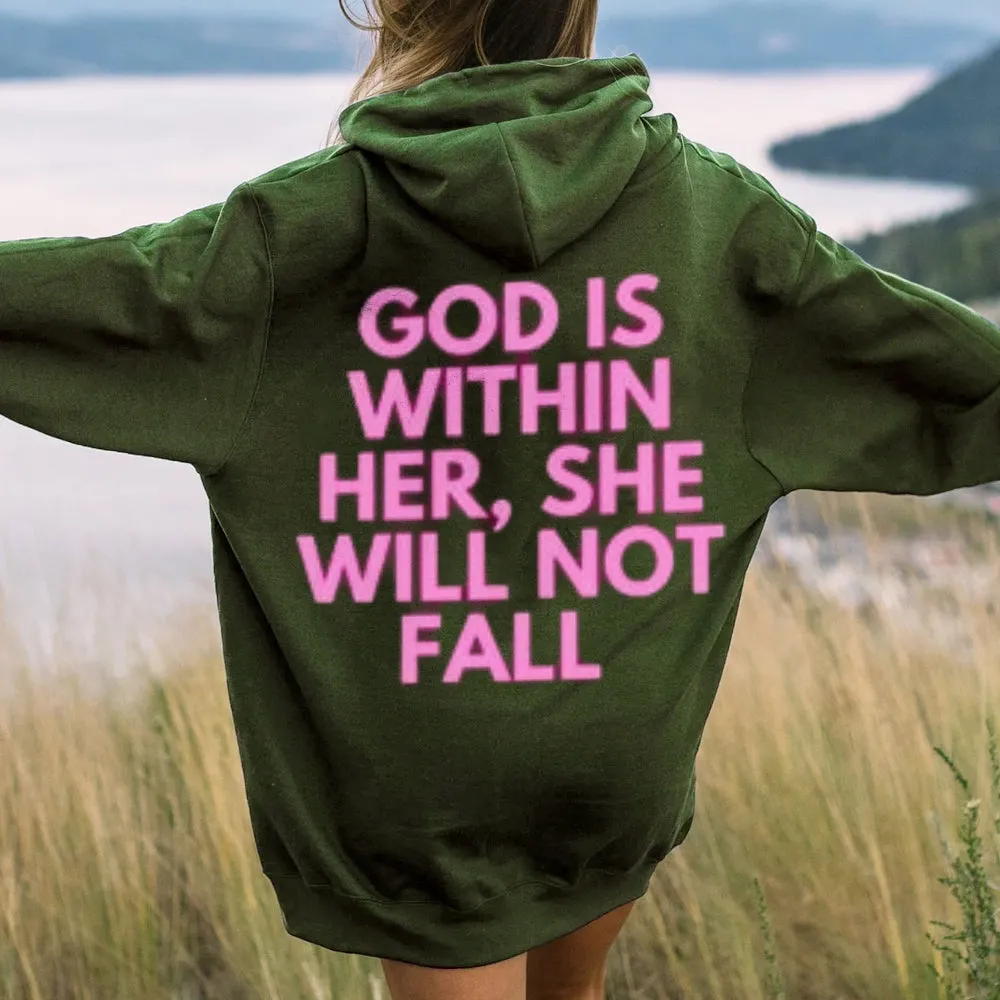 Women GOD IS WITHIN HER Graphic Hoodies