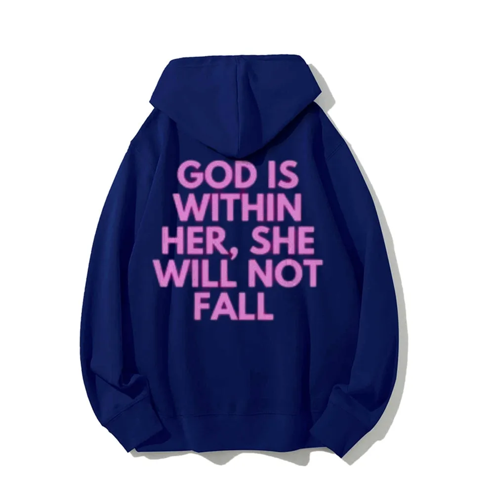 Women GOD IS WITHIN HER Graphic Hoodies