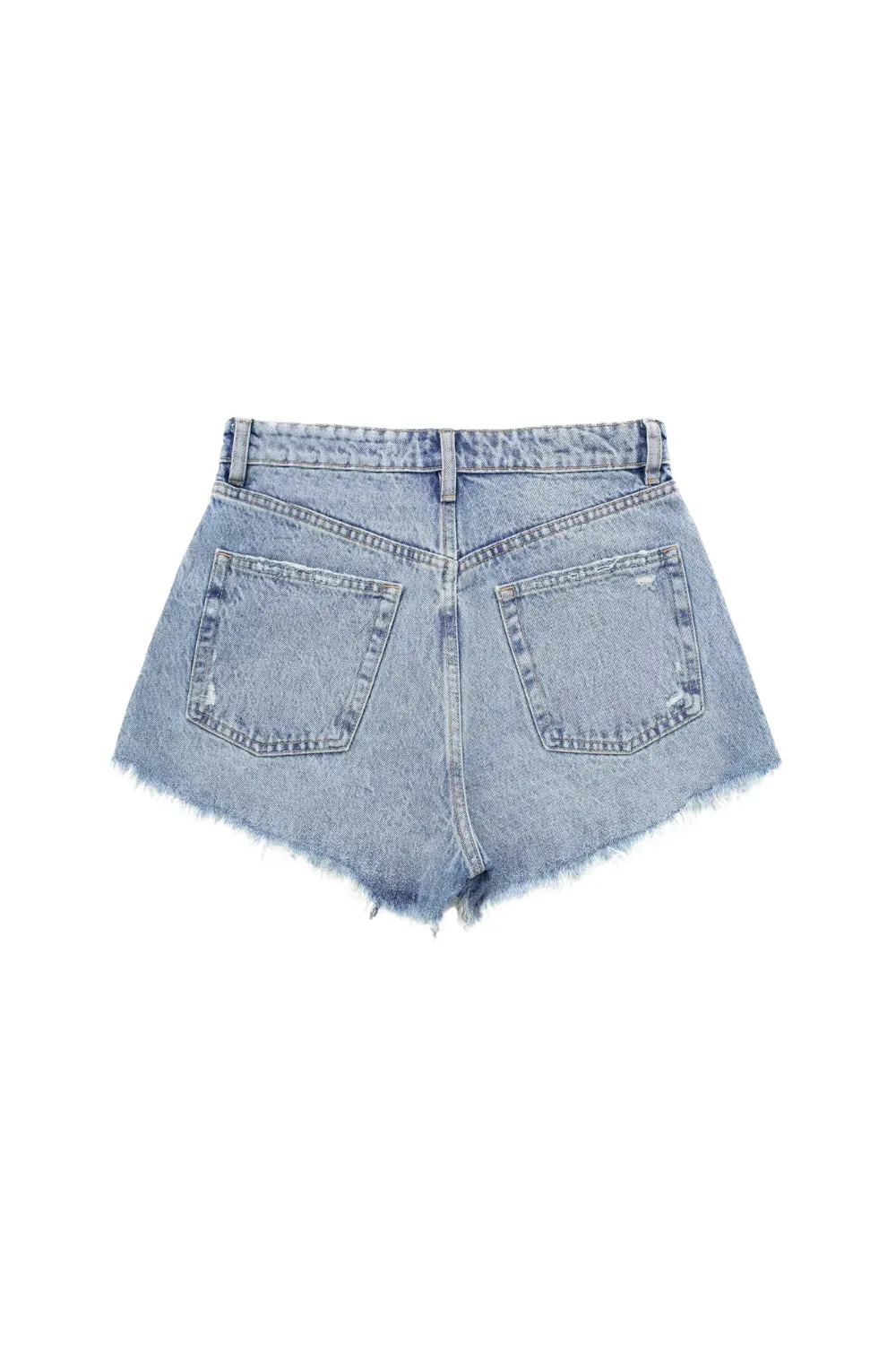 'Wynne' High-waist Frayed Denim Shorts