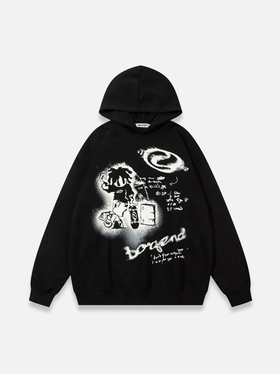 Y2K Cartoon Graphic Hoodie